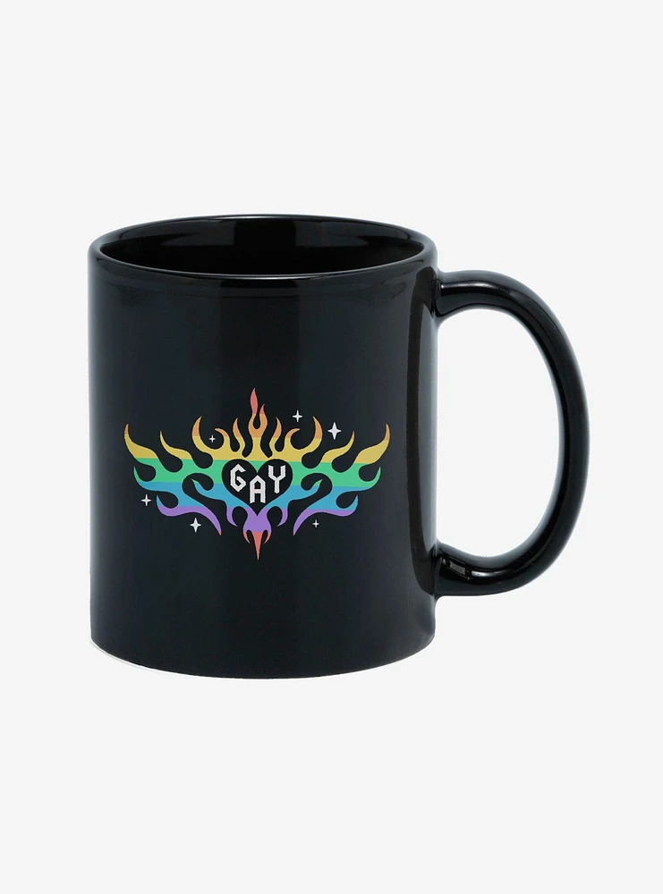 Gay Flaming Heart 11oz Mug