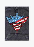 WWE Cody Rhodes American Nightmare Skull Mineral Wash Hoodie