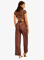 Dippin' Daisy's That Girl Swim Cover-Up Pants Dotted Brown