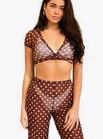 Dippin' Daisy's That Girl Swim Cover-Up Pants Dotted Brown