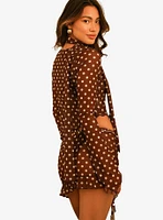 Dippin' Daisy's Love Story Swim Cover-Up Set Dotted Brown