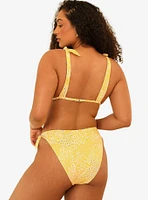 Dippin' Daisy's Lucy Side Knots Cheeky Swim Bottom Golden Ditsy