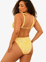 Dippin' Daisy's Lola Triangle Swim Top Golden Ditsy