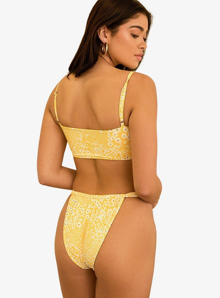 Dippin' Daisy's Mirage V-Cut Neckline Swim Top Golden Ditsy