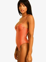 Dippin' Daisy's Saltwater Thigh High Swim One Piece Dusty Rose