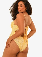 Dippin' Daisy's Saltwater Thigh High Swim One Piece Golden Ditsy