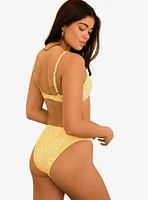 Dippin' Daisy's Seashore High Waist Cheeky Swim Bottom Golden Ditsy