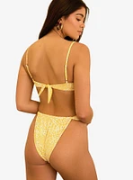 Dippin' Daisy's Bisou Cheeky Swim Bottom Golden Ditsy