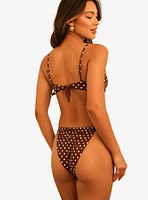 Dippin' Daisy's Diana Underwire Swim Top Dotted Brown