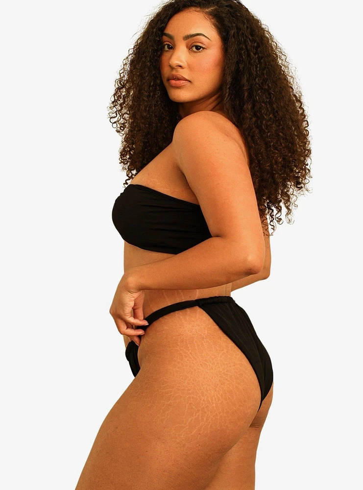 Dippin' Daisy's Frankie Asymmetrical Bandeau Swim Top Black