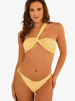 Dippin' Daisy's Frankie Asymmetrical Bandeau Swim Top Golden Ditsy