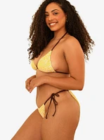 Dippin' Daisy's Palm Tie Back Triangle Swim Top Golden Ditsy