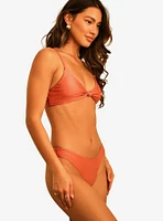 Dippin' Daisy's Zen Knotted Triangle Swim Top Dusty Rose