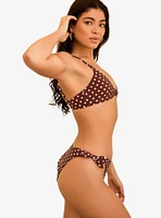 Dippin' Daisy's Zen Knotted Triangle Swim Top Dotted