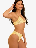 Dippin' Daisy's Zen Knotted Triangle Swim Top Golden Ditsy