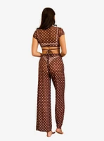 Dippin' Daisy's Cher Swim Cover-Up Top Dotted Brown