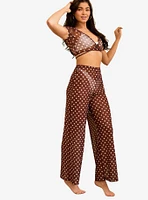 Dippin' Daisy's Cher Swim Cover-Up Top Dotted Brown