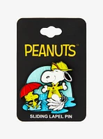 Peanuts Snoopy & Woodstock Raincoat Splash Moving Enamel Pin — BoxLunch Exclusive