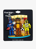 Five Nights At Freddy's Bonnie, Chica, & Freddy Stage Enamel Pin Set - BoxLunch Exclusive