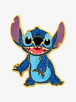 Loungefly Disney Lilo & Stitch Denim Stitch Enamel Pin - BoxLunch Exclusive