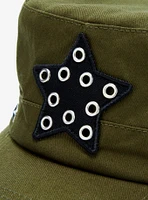 Green Star Pierced Cadet Hat