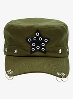 Green Star Pierced Cadet Hat