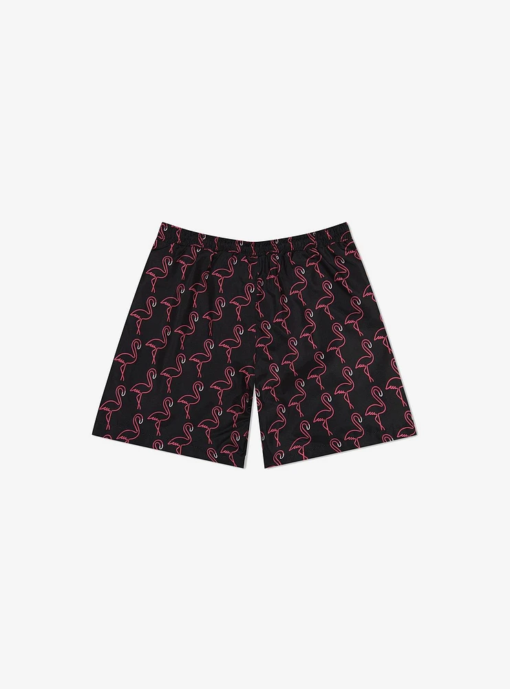 WeSC Zack Swim Trunk Neon Flamingo AOP