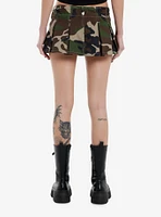 Camo Pleated Micro Skort