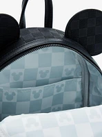 Loungefly Disney Mickey Mouse Black Checkered Figural Mini Backpack