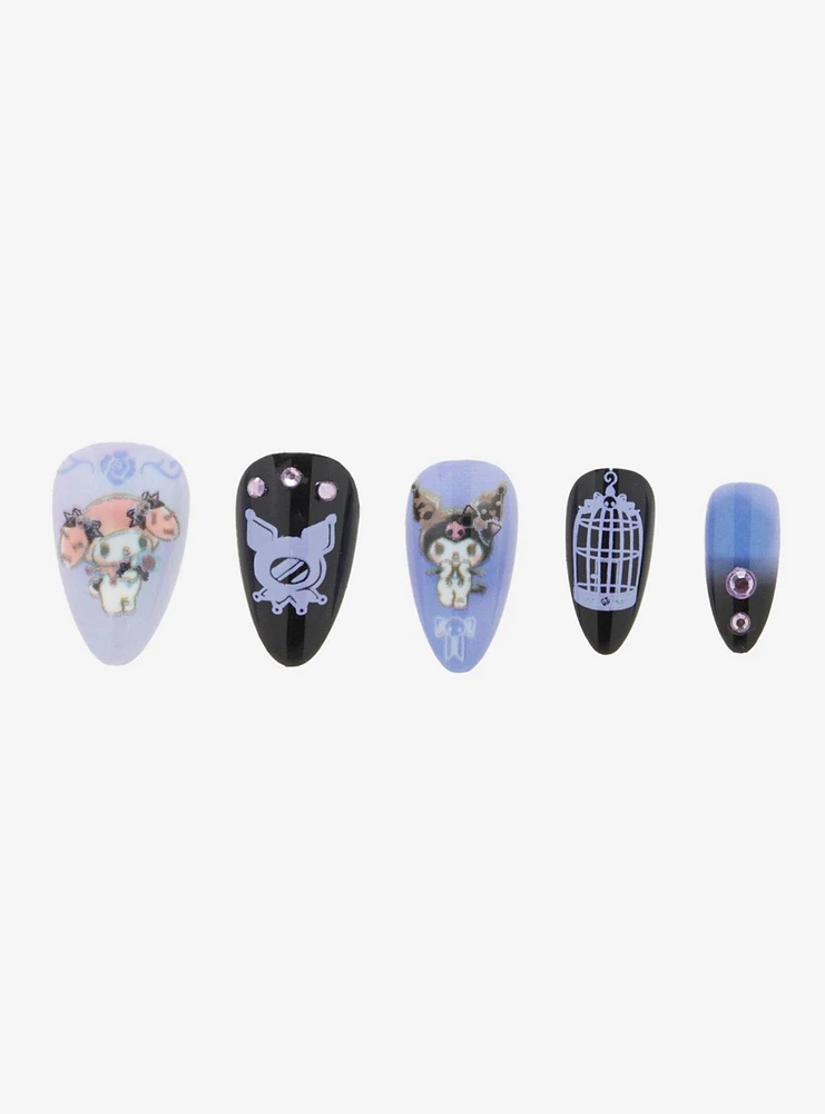 Kuromi & My Melody Cute Party Faux Nail Set