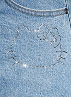 Hello Kitty Red Bow & Rhinestone Mom Jeans