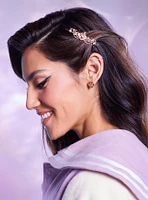 Pretty Guardian Sailor Moon Crisis Moon Compact Gold Rhinestone Barrette — BoxLunch Exclusive