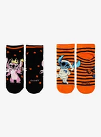 Disney Stitch & Angel Halloween Costume No-Show Socks 2 Pair