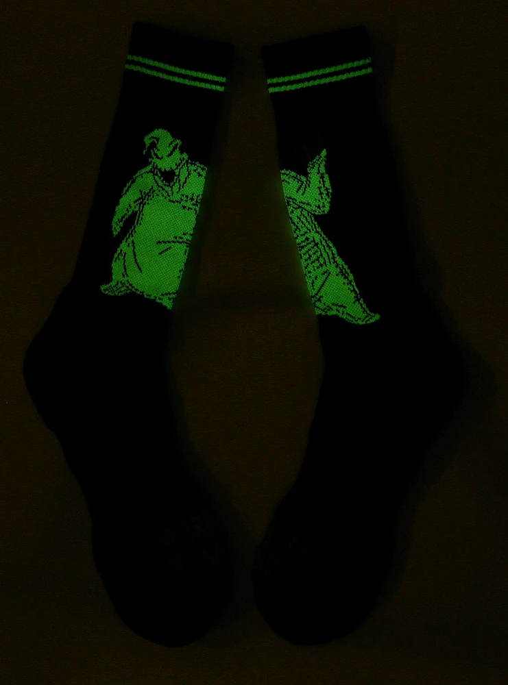 The Nightmare Before Christmas Oogie Boogie Glow-In-The-Dark Crew Socks