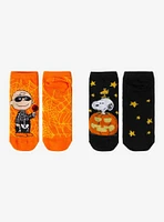 Peanuts Snoopy & Charlie Brown Halloween No-Show Socks 2 Pair