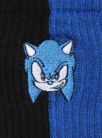 Sonic The Hedgehog Blue & Black Split Crew Socks