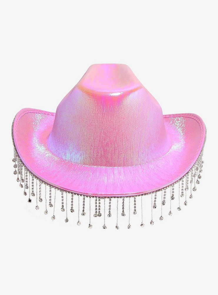 My Melody Iridescent Rhinestone Fringe Cowboy Hat