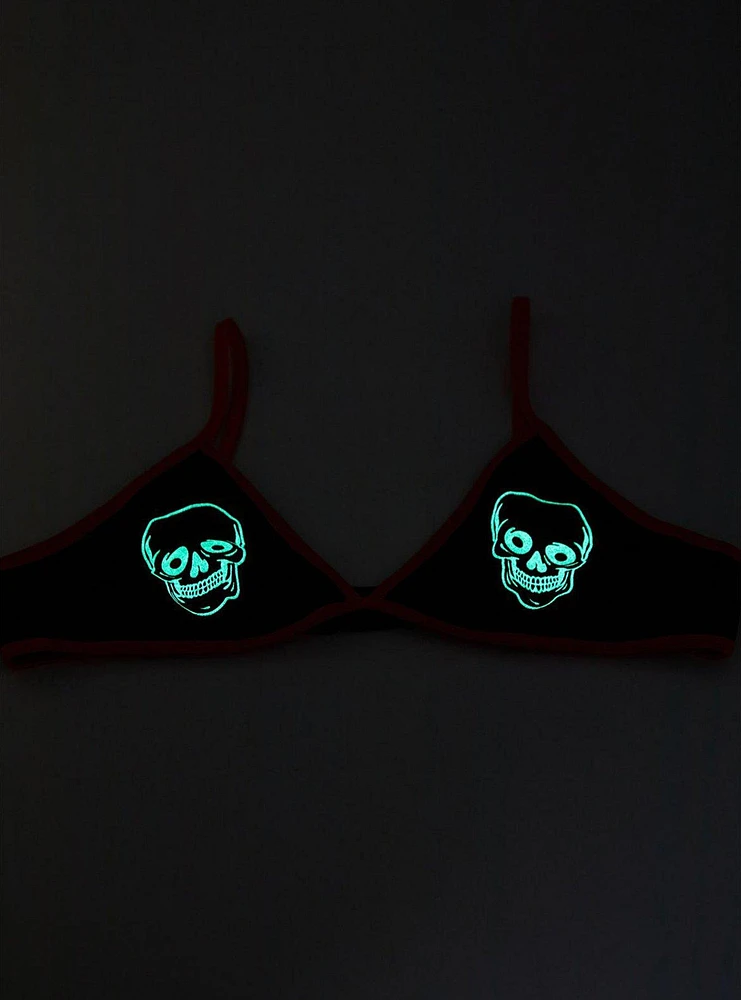 Skull Glow-In-The-Dark Bralette