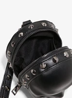 Black Skull Stud Figural Wristlet