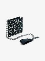 Black & White Stars Chain Wallet