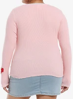 Strawberry Shortcake Embroidered Girls Long-Sleeve Top Plus