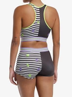 Beetlejuice Split Stripe Bra & Boyshort Panty Set