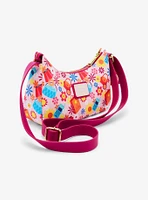 Loungefly Disney Lizzie McGuire Floral Icons Allover Print Crossbody Bag with Coin Purse