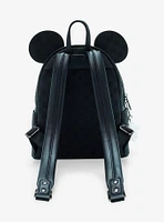 Loungefly Disney Mickey Mouse Ears Tonal Checkered Mini Backpack