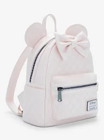 Loungefly Disney Minnie Mouse Ears Tonal Checkered Mini Backpack