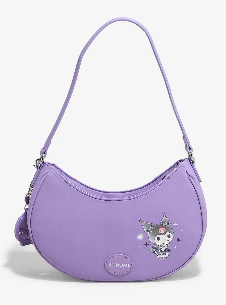 Her Universe Kuromi Lavender Baguette Bag With Mirror Key Chain