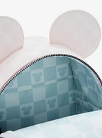 Loungefly Disney Minnie Mouse Tonal Checkered Ears Convertible Crossbody Bag