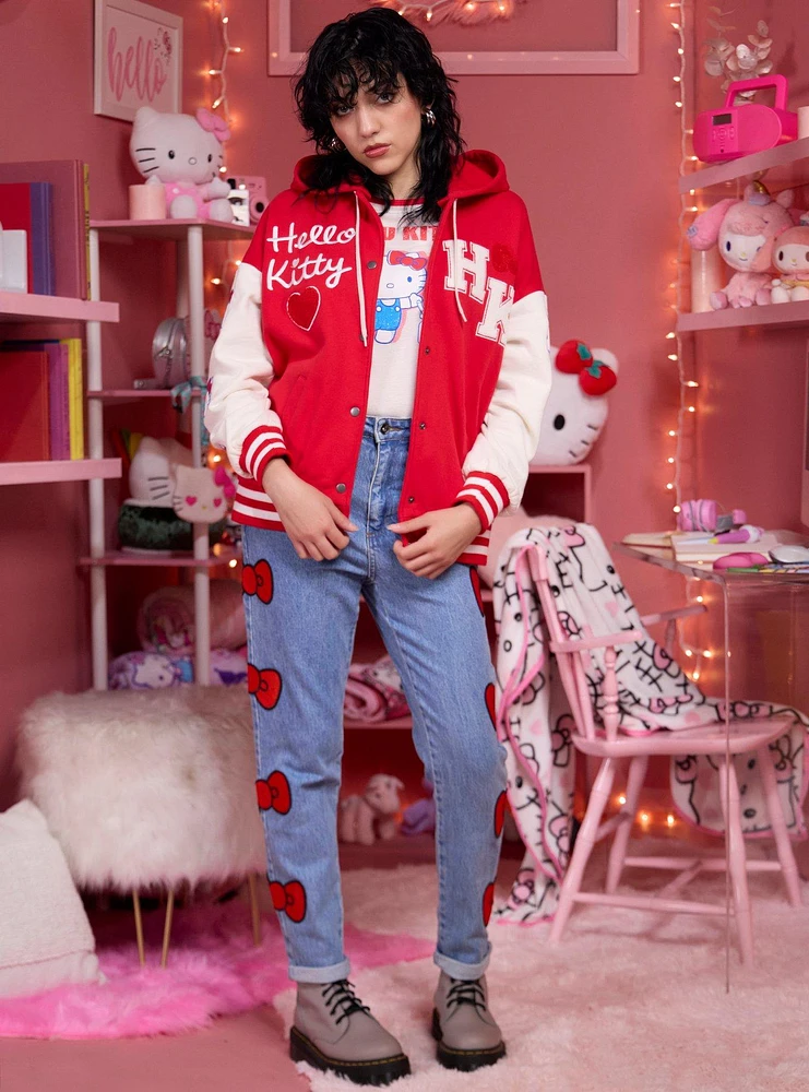 Hello Kitty Patch Girls Varsity Jacket