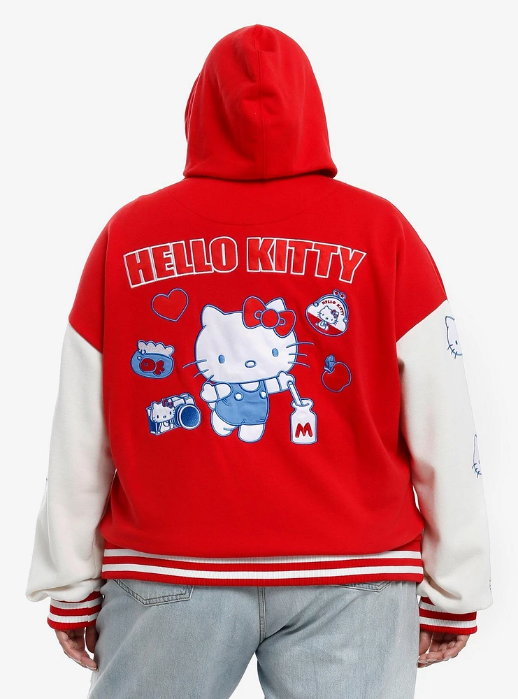 Hello Kitty Patch Girls Varsity Jacket Plus