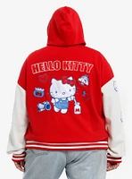 Hello Kitty Patch Girls Varsity Jacket Plus